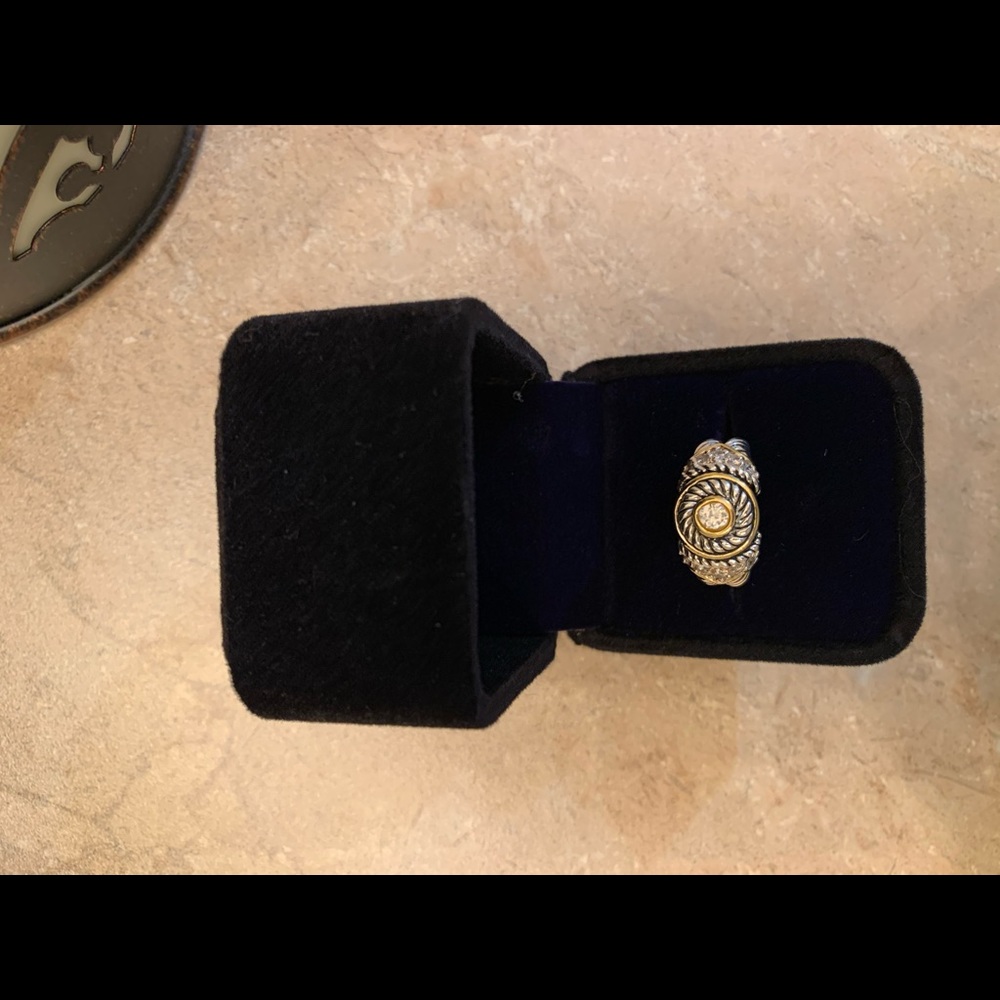 Designer Inspired Ring. Silver and Gold